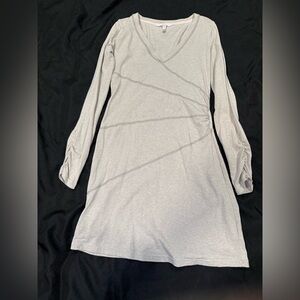 Athleta Cream Long Sleeve Dress